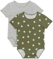 Bonds: Short Sleeve Bodysuit 2 Pack - Superstar (Size 00)