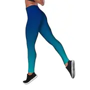 [Generic] Womens Yoga Pants Lightweight Stretch Solid Color Work Buttery Soft Yoga Pants, Blue, Medium