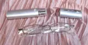 Pocket Reading Glasses Stainless with Aluminum Tube Case Spring Hinge