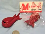 Buck Rogers Spaceship ~ 1954 Die Cast by Midgetoy ~ Rubber Wheels ~ Red