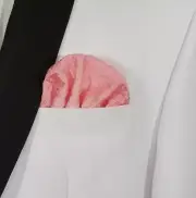 NEW - Men's Sequin Pre-Folded Pocket Square Insert - Pink Ombre