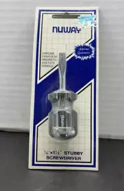 Vintage NOS Nuway Flat Stubby Screwdriver