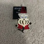 Moveable Enamel Christmas Santa Clause Fashion Women Pendant/ Pin Gift