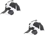 [SAFIGLE] 2pcs Men's Cap for Men Women White Dad Hat Baseball Cap Adjustable Outdoor Sun Hat