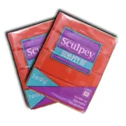 Sculpey III Poppy Red Polymer Clay 4 Packs Baking Clay 2 OZ Bars Modeling Clay