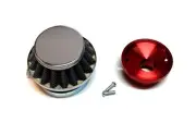 SILVER PERFORMANCE POD AIR FILTER WITH RED V STACK ADAPTER 47CC 49CC POCKET BIKE