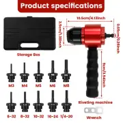 Rivet Nut Tool Kit Compact Rivet Nut Tool Adapter Set with Metric and tyTlA