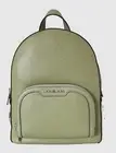 New Michael Kors Jaycee Medium Zip Pocket Backpack Leather Light Sage