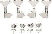 4 String 18:1 Sealed Bass Tuners Bass Guitar Tuning Keys Pegs Bass Tuning Machines Compatible with Ibanez/Yamaha Style Acoustic/Electric Bass Nickel 2R/2L