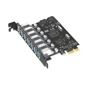 7-Port PCI-E to USB 3.0 Extension HUB PCI Express Expansion Adapter 5Gbps Card t