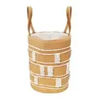 J.Elliot Manly 30x40cm Mustard/White Laundry Basket Round Clothes Hamper/Storage