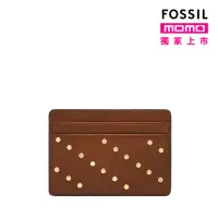 在飛比找momo購物網優惠-【FOSSIL】Steven 真皮卡夾-咖啡色鉚釘 SL10