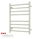 Radiant RTR530 Heated Towel Rail-530 x 700mm-Brushed Satin-Bottom Left Wiring
