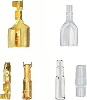 Auto-plaza 40Pcs Motorcycle/Car/Truck/Scooter Bullet Connectors Covers 3.9mm Terminals Male Female Double Set