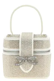 SELF PORTRAIT 'Satin Rhinestone Vanity Case' Handbag