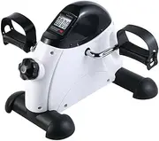 Hacienda Under Desk Bike Pedal Exerciser - Portable Foot Cycle for Arm & Leg, LCD Screen Displays Time, Distance, Count, Total Count, Calories - Perfect for Home and Office