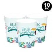 Flamingo Tropical Theme 250ml 9 OZ Paper Cups 10PK - Kids Birthday Party Tableware