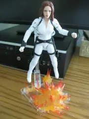 Marvel Legends Series BLACK WIDOW in White with Stand MINT Pulled from Packaging