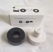 NIB 2006 Sagaform Black/White Interlocking Ceramic Salt & Pepper Sweden Designer