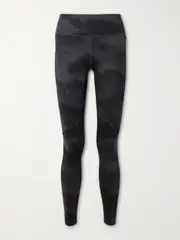 [ON] ON - Performance Printed Recycled Stretch-jersey Leggings - Black - x small x small Black