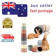 8Pcs RANDOM COLOR PLASTIC RABBIT STUCK CUP TOYS Reusable Stackable Bunny Toys
