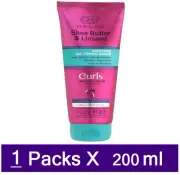 Eva Hair Clinic Curls LEAVE IN CREAM With Shea Butter & Linseed(1 Packs X 200ml)