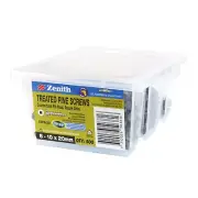 Zenith TUFCOTE TREATED PINE SCREWS 500Pcs Countersunk Head-8-10x20mm Or8-10x30mm