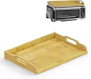 GLOWYE Cutting Board for Ninja Foodi SP101 SP201 SP301 SP351 Air Fryer Oven, Heat Resistant Bamboo Cutting Board with Handle/Silicone Feet for Countertop Convection Toaster Oven