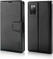 ZUSLAB Hanman Galaxy S20 FE 5G Leather Wallet Case for Samsung - Black