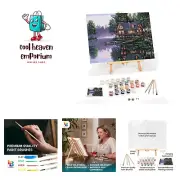 DIY Paint by Numbers Kit for Adults Framed Canvas Beginner to Advanced Paint ...