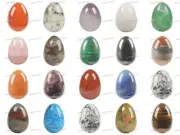 30mm Gemstone Crystal Egg Sphere Sculpture Healing Figurine*Two choices*