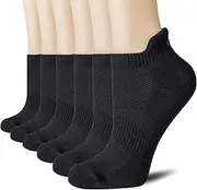 [CS CELERSPORT] Ankle Athletic Running Socks Low Cut Sports Tab Socks for Men and Women (6 Pairs)