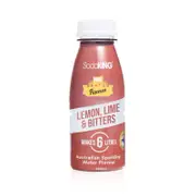 3x SodaKing Classic Lemon Lime Bitters Sparkling Syrup Soda Water Drink Mix- Makes 6 Litres