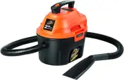 2.5 Gallon 2 Peak HP Wet/Dry Utility Shop Vacuum ,Orange and Black Light Weight
