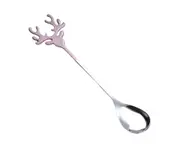 Stirring Spoon Elk Design Reusable Safe Smooth Edge BPA Free Stir Food Grade Fun Mixing Coffee Spoon for Home-B