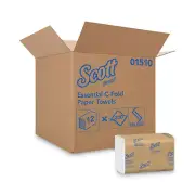 Scott C-Fold Towels, Absorbency Pockets, 10 1/8 x 13 3/20, White, 200/Pk, 12 Pk/