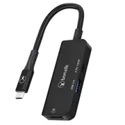 Bonelk Long-Life 3in1 USB-C M to F HDMI/USB MultiPort Hub For PC/Laptop Black