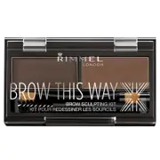 Rimmel Brow This Way Eyebrow Sculpting Kit - 003 Dark Brown