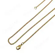 18K Yellow Gold Filled Tarnish-Free 16 inch 1 mm thin Cable Chain Necklace B146G