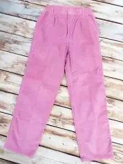 Vintage NOS NWT Woolrich corduroy pants high waist pleated pink patchwork rose