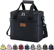 iknoe Large Cooler Bag Collapsible 24 Can Insulated Bags, Leakproof Lunch Cooler Tote with Multi-Pockets for Adult, Insulated Lunch Box for Beach, Picnic,Work