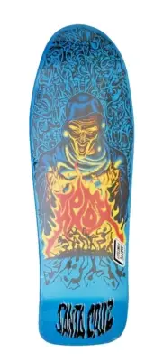 Santa Cruz TOM KNOX Firepit Reissue Skateboard Deck Blue 10.07" x 31.275" 2022