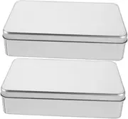 Operitacx Elegant Coin Organizer 2 Pcs Travel Box for Coins Stamps Craft Tool Boxes Protective Lid Money Saving Storage