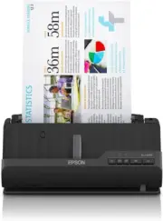 Epson Workforce ES-C320W Compact Desktop Document Scanner, Black, B11B270501