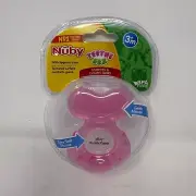 Nuby Silicone Teethe-EEZ Teether with Bristles, Hygienic Case, BPA FREE