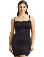 [Cupid Shapewear] Sleek Essentials Convertible-to-Strapless Shaper Slip in Black