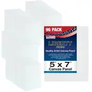 Blank Cotton Canvas Panels 5"x7" 96-Pack Mounted Art Boards Paint Supplies Craft