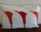 Calla Lillies rectangular cushion cover 50 x 30 cms lumbar support