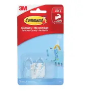 Command™ Small Clear Adhesive Wall Hooks - 2 Pack