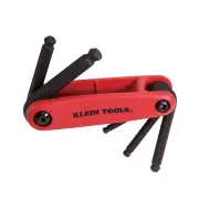 Klein Tools 70572 Grip-It® Five Key Metric Folding Ball End Hex Set
